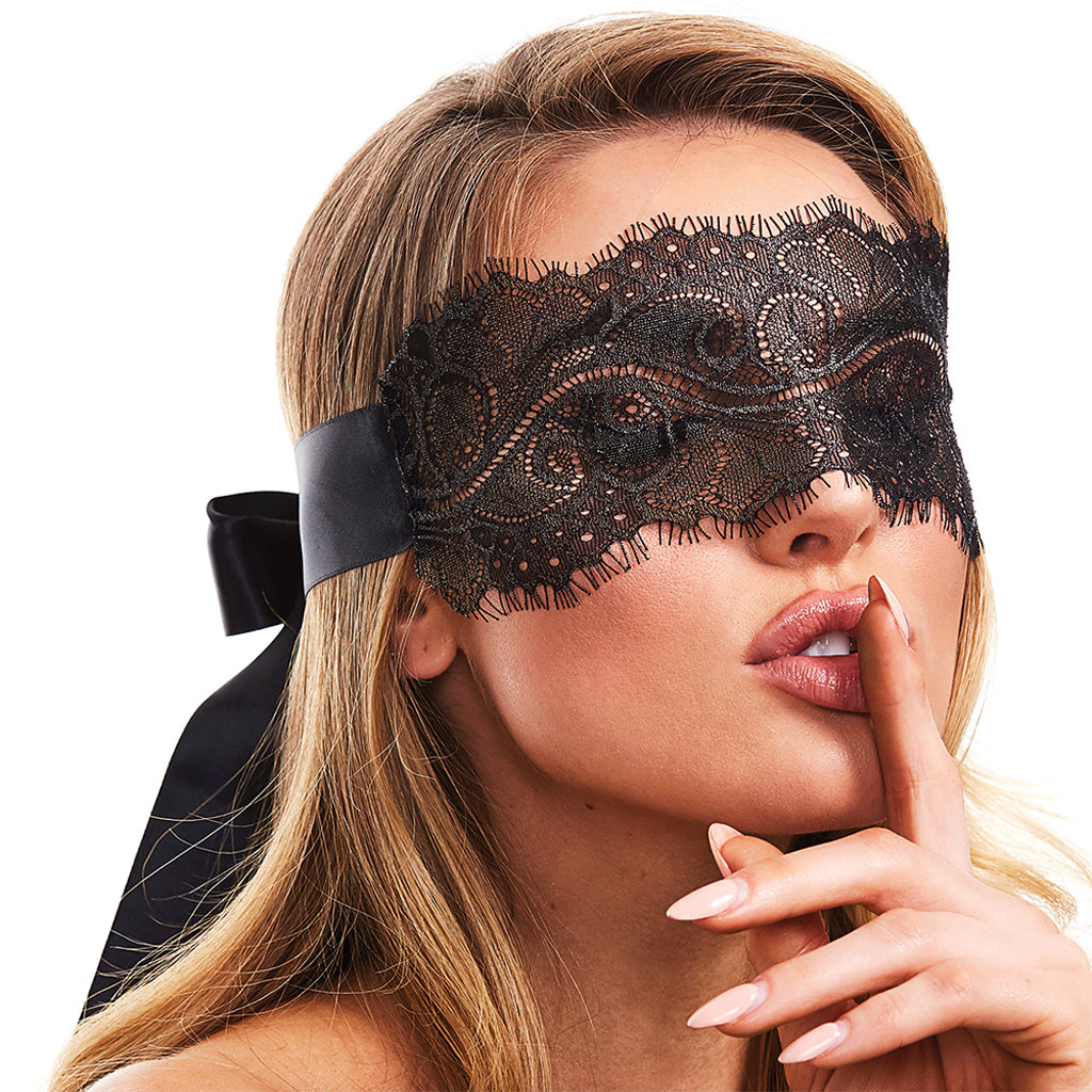 Secret Kisses Boudoir Lace Blindfold Bondage and Fetish > Pleasure Masks and Dress Up Play