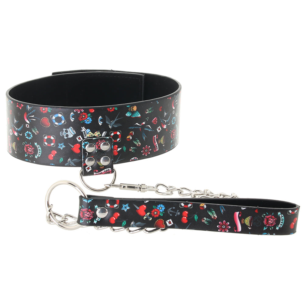 Ouch! Old School Tattoo Leash & Collar Bondage and Fetish > Leashes and Collars
