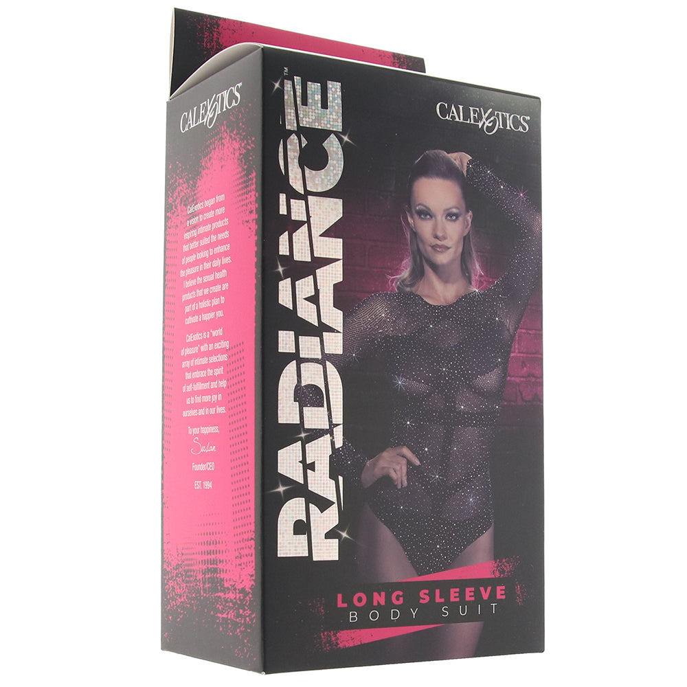 Radiance Long Sleeve Black Body Suit Bondage and Fetish > Pleasure Masks and Dress Up Play