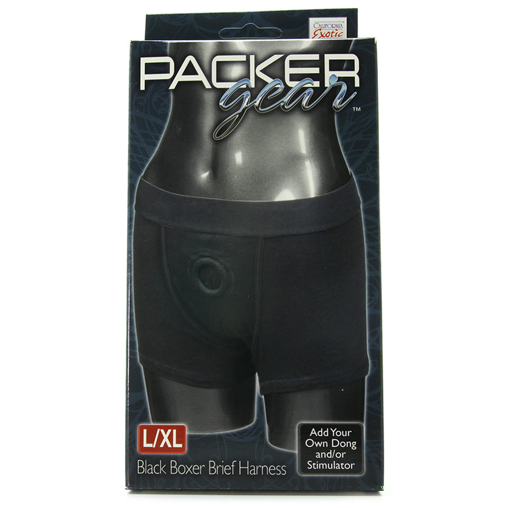 Packer Gear Black Boxer Brief Harness /XL Dildo Sex Toys > Strap-On and Harnesses