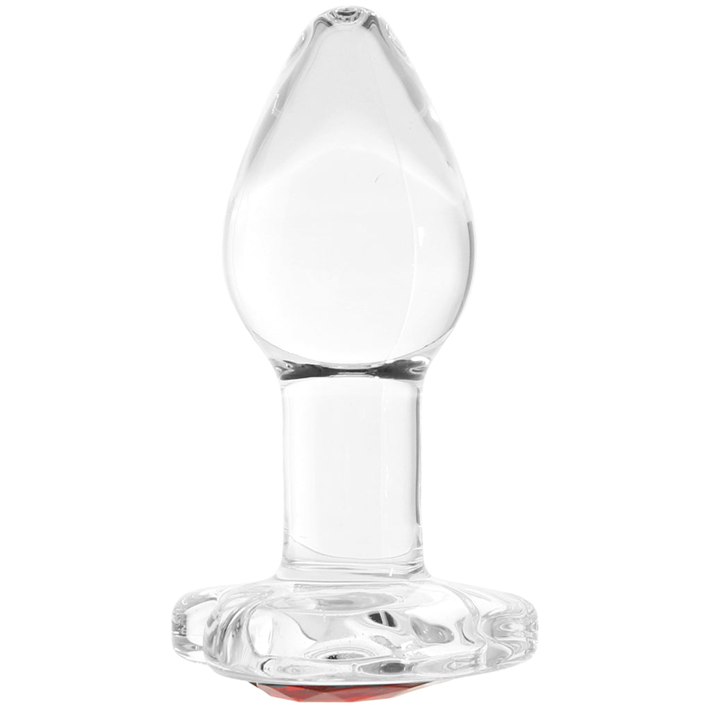 Booty Sparks Red Heart Gem Glass Anal Plug in Small Anal Sex Toys > Butt Plugs