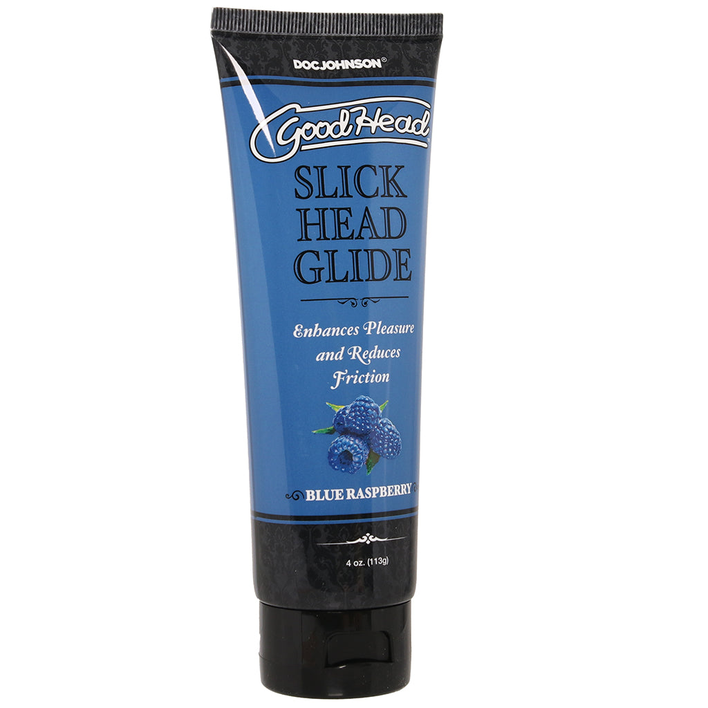 GoodHead Slick Head Glide 4oz/113g in Blue Raspberry Lubes and Lotions > Flavored Sex Lubes