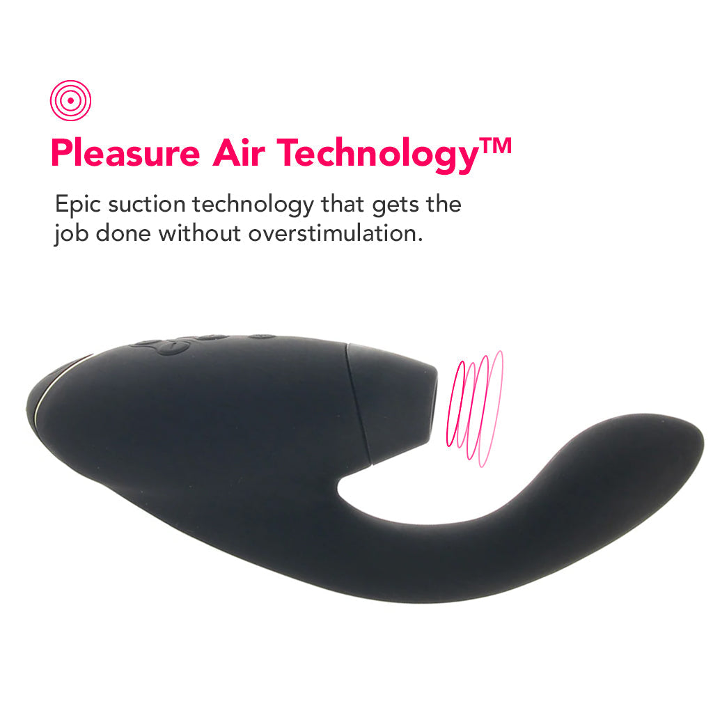 Womanizer Duo 2 Clitoral & G-Spot Stimulator in Black Vibrators > Clitoral Suction & Stimulation