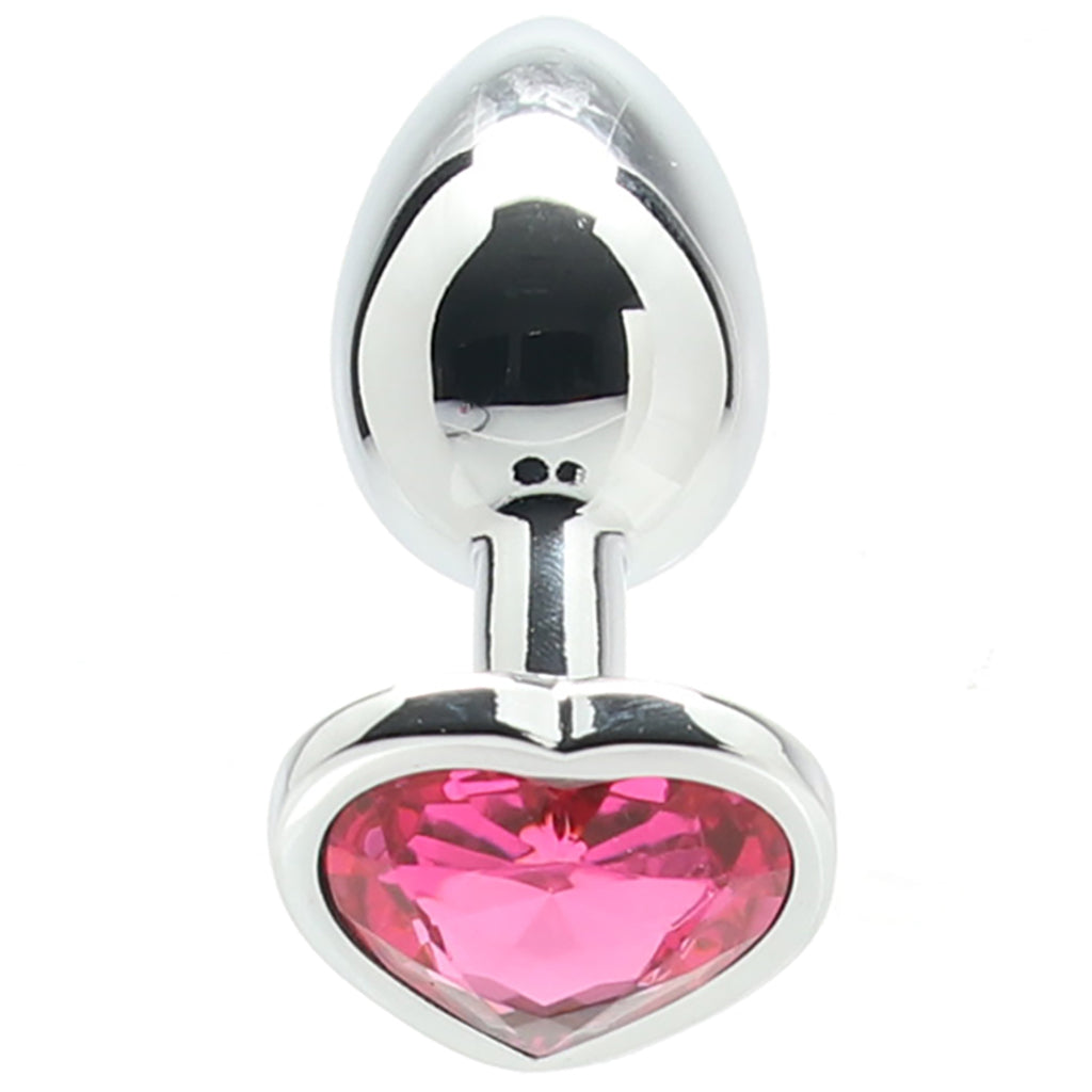 Ouch! Pink Heart Gem Plug in Small Anal Sex Toys > Butt Plugs