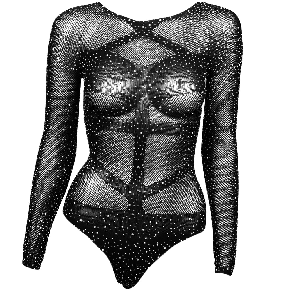 Radiance Long Sleeve Black Body Suit XL Lingerie > Lingerie