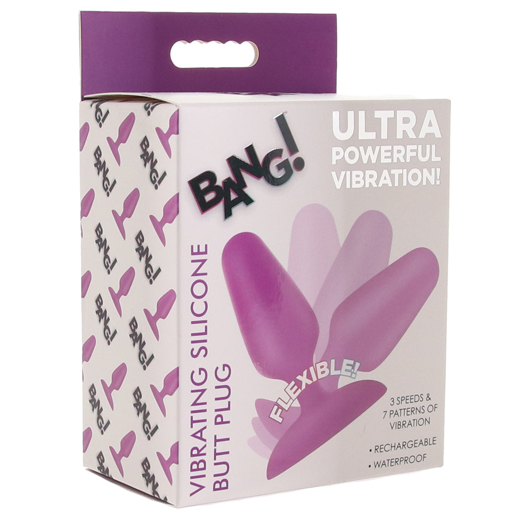 Bang! Vibrating Silicone Butt Plug in Purple Anal Sex Toys > Butt Plugs