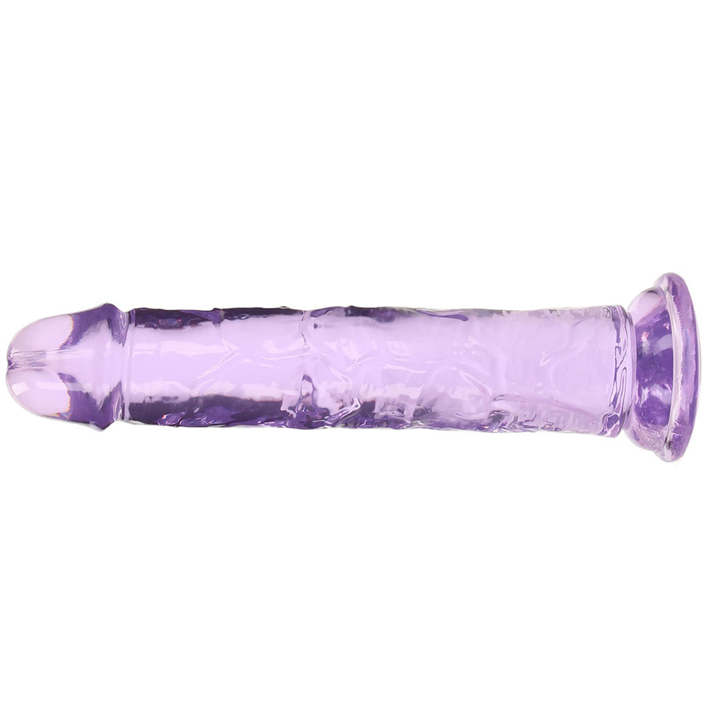 RealRock Crystal Clear Jelly 7 Inch Dildo in Purple Dildo Sex Toys > Realistic Dildos