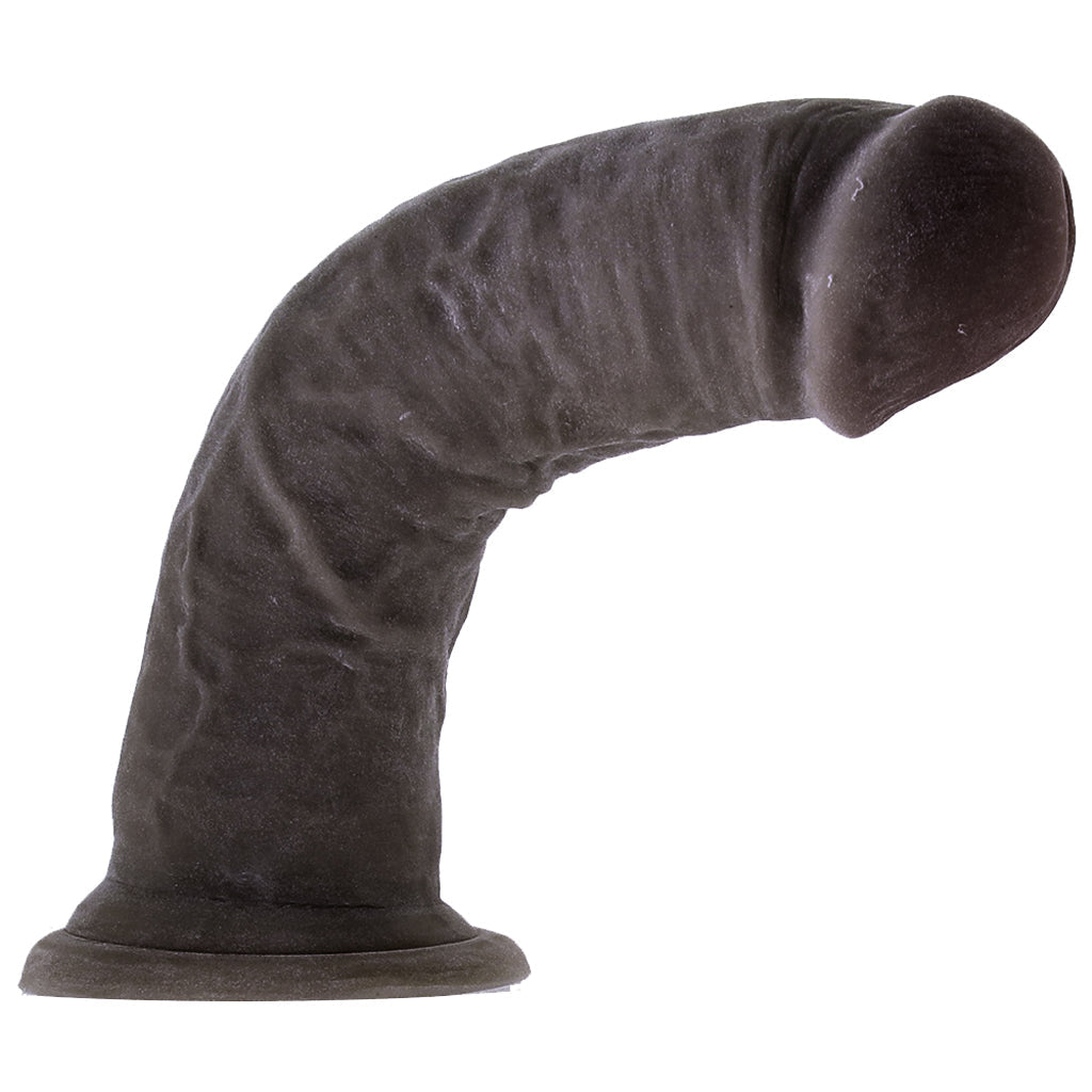 Dr. Skin Plus 8 Inch Thick Posable Dildo in Black Dildo Sex Toys > Realistic Dildos
