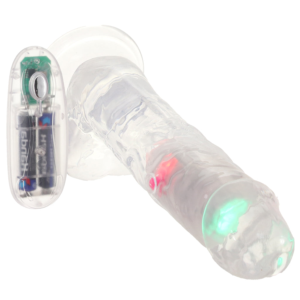 RealRock 8 Inch Light Up Vibrating Ballsy Dildo Vibrators > Realistic Vibrator Dildos