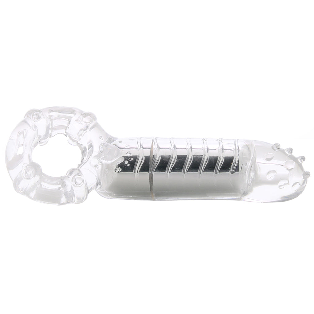 MachO Clitoral Massage Vibrating Cock Ring in Clear Cock Rings