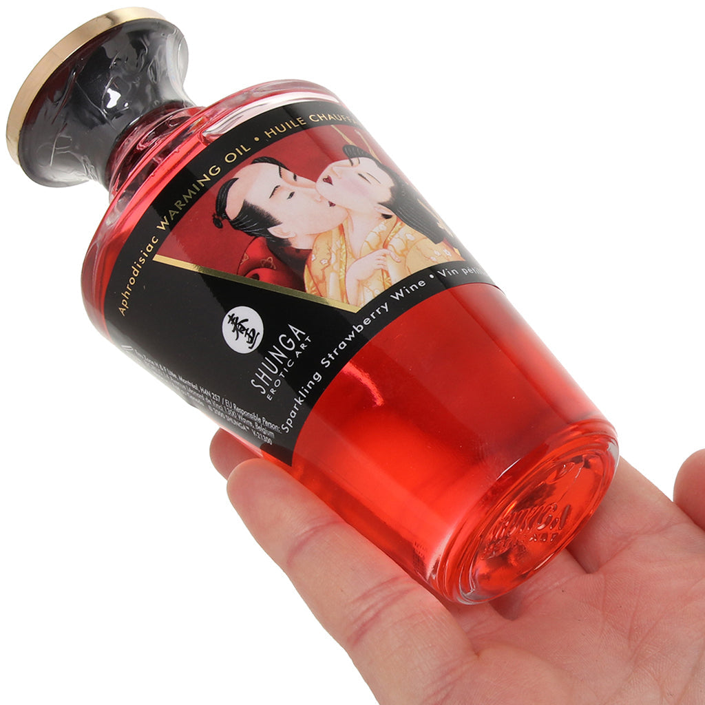 Aphrodisiac Warming Oil 3.5oz/100ml in Sparkling Strawberry Sensual Love > Massage