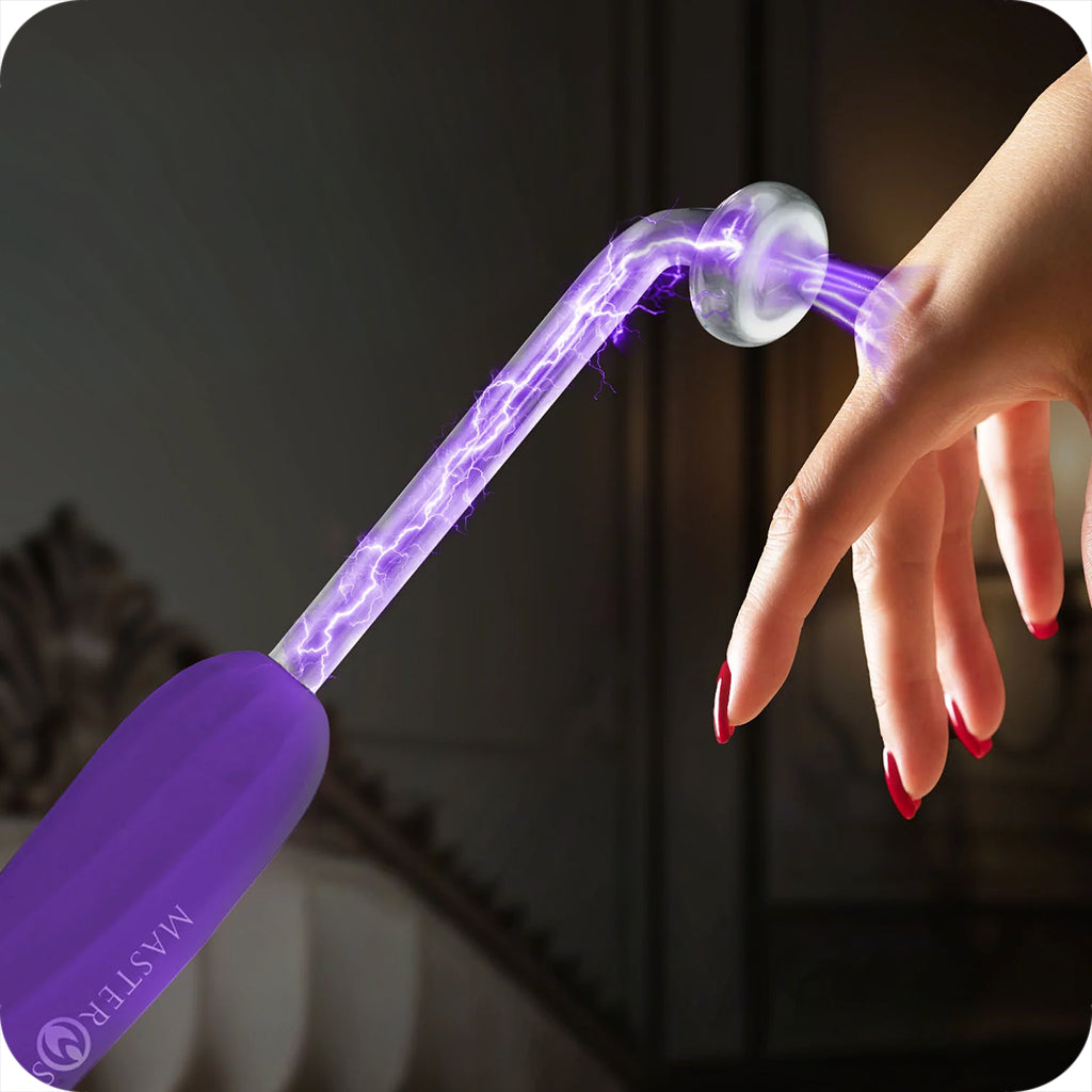 Master Series Elektra Rechargeable E-Stim Wand in Purple Bondage and Fetish > Electro Stim