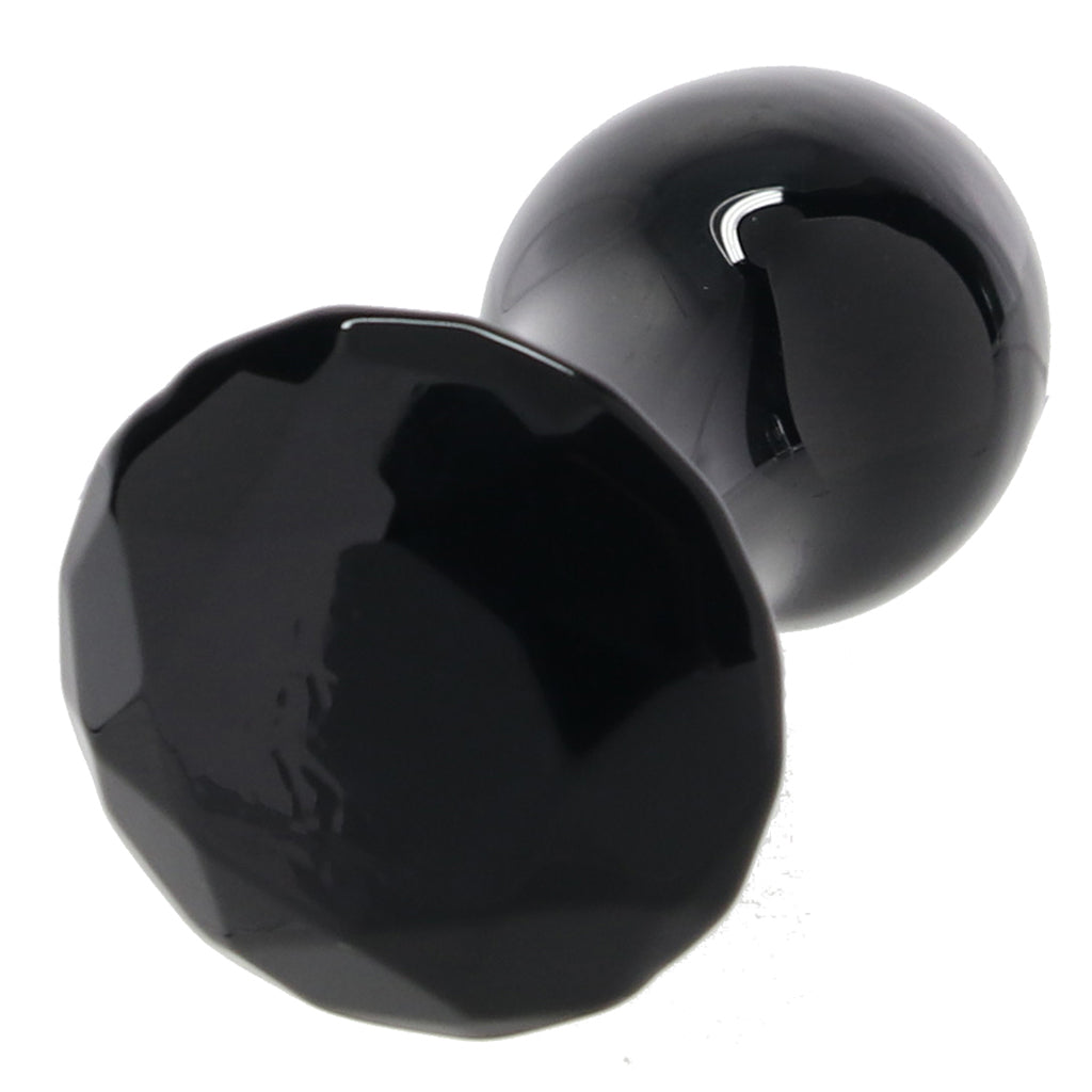 Crystal Glass Gem Plug in Black Anal Sex Toys > Butt Plugs