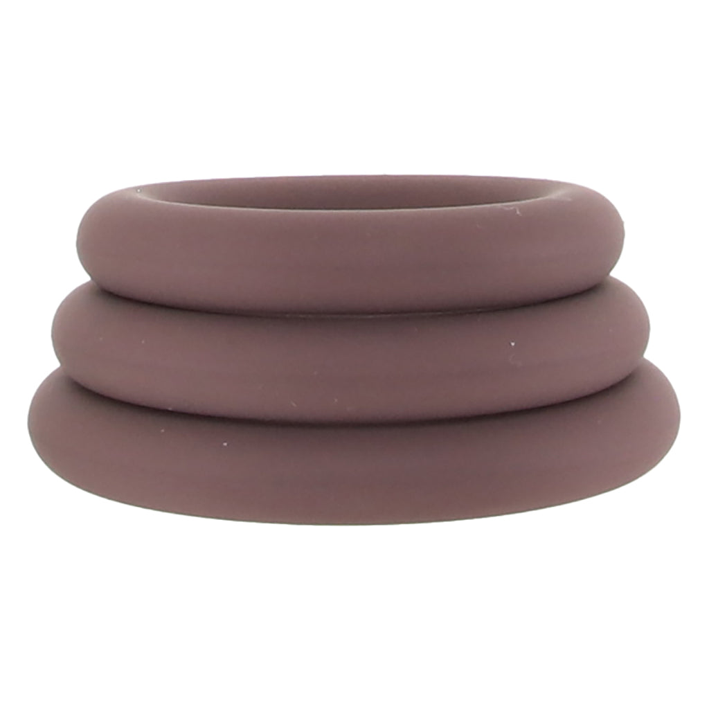 Jock Discreet Silicone Cock Ring Set in Dark Cock Rings