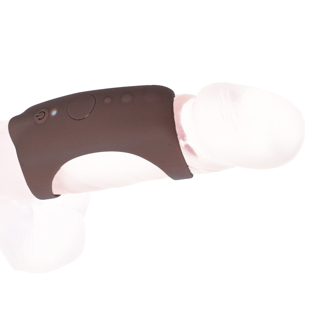Jock Vibrating Silicone Penis Sleeve in Dark Male Enhancement > Extenders and Sleeves