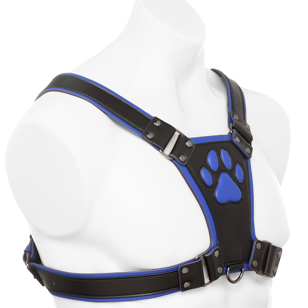 Master Series Alpha Pup Bulldog Harness in Blue Bondage and Fetish > Men's Bondage Wear