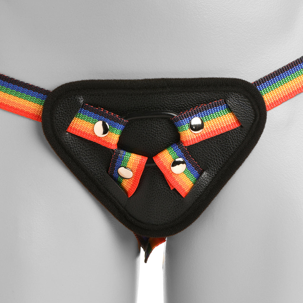 Ride the Rainbow Universal Rainbow Strap-On Harness Dildo Sex Toys > Strap-On and Harnesses