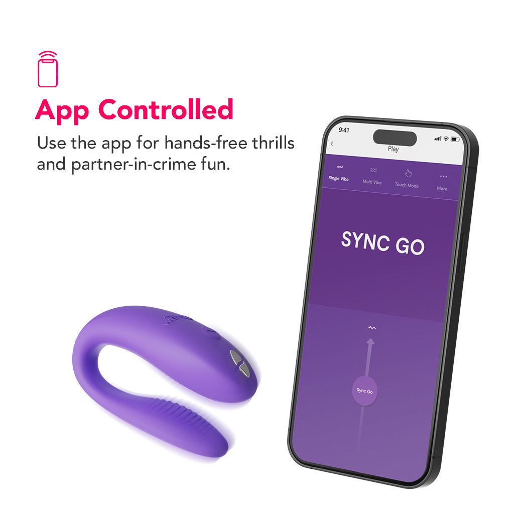 We-Vibe Sync Go Travel Couples Vibe in Purple Vibrators > G-Spot Vibrators