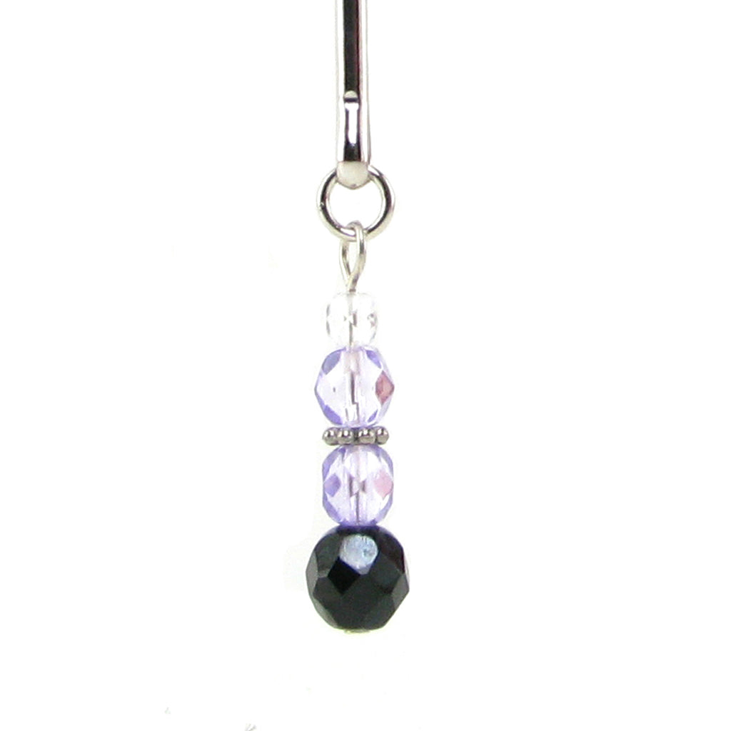 Tweezer Clit Clamp with Purple Beads Bondage and Fetish > Nipple Stimulators & Clamps