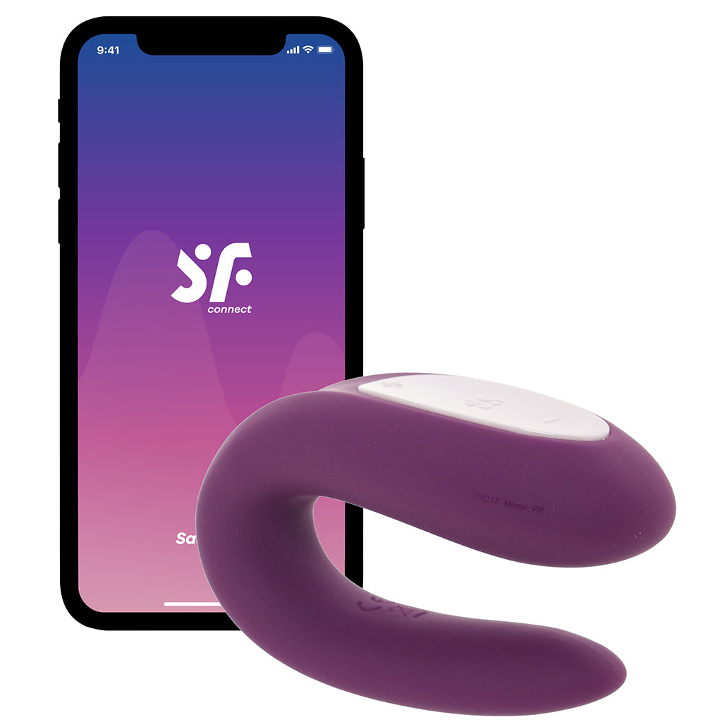 Satisfyer Double Joy Partner Vibe in Violet Vibrators > Clitoral Stimulators
