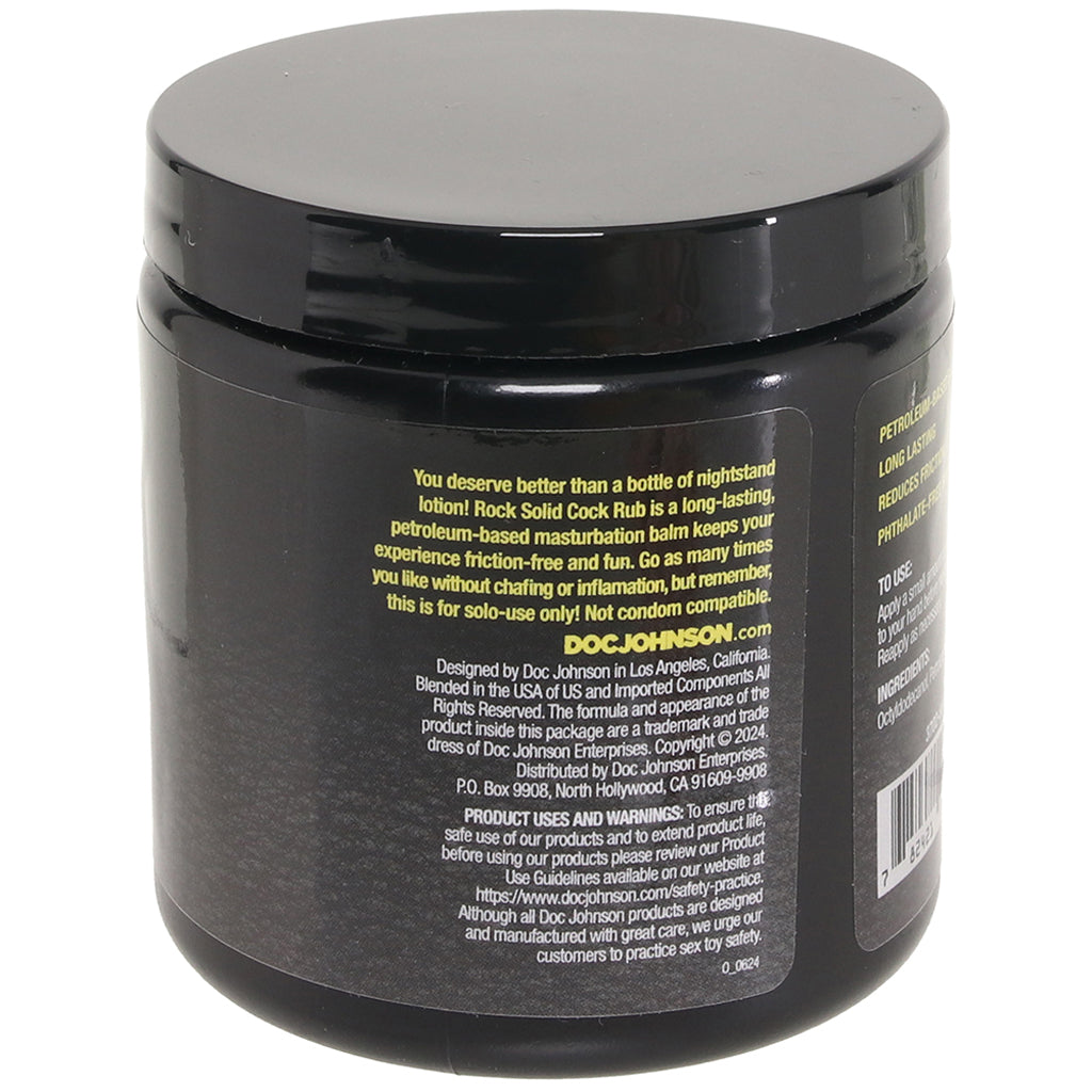 Rock Solid Cock Rub Masturbation Balm in 6.35oz/180ml Lubes and Lotions > Oil Based Sex Lubes