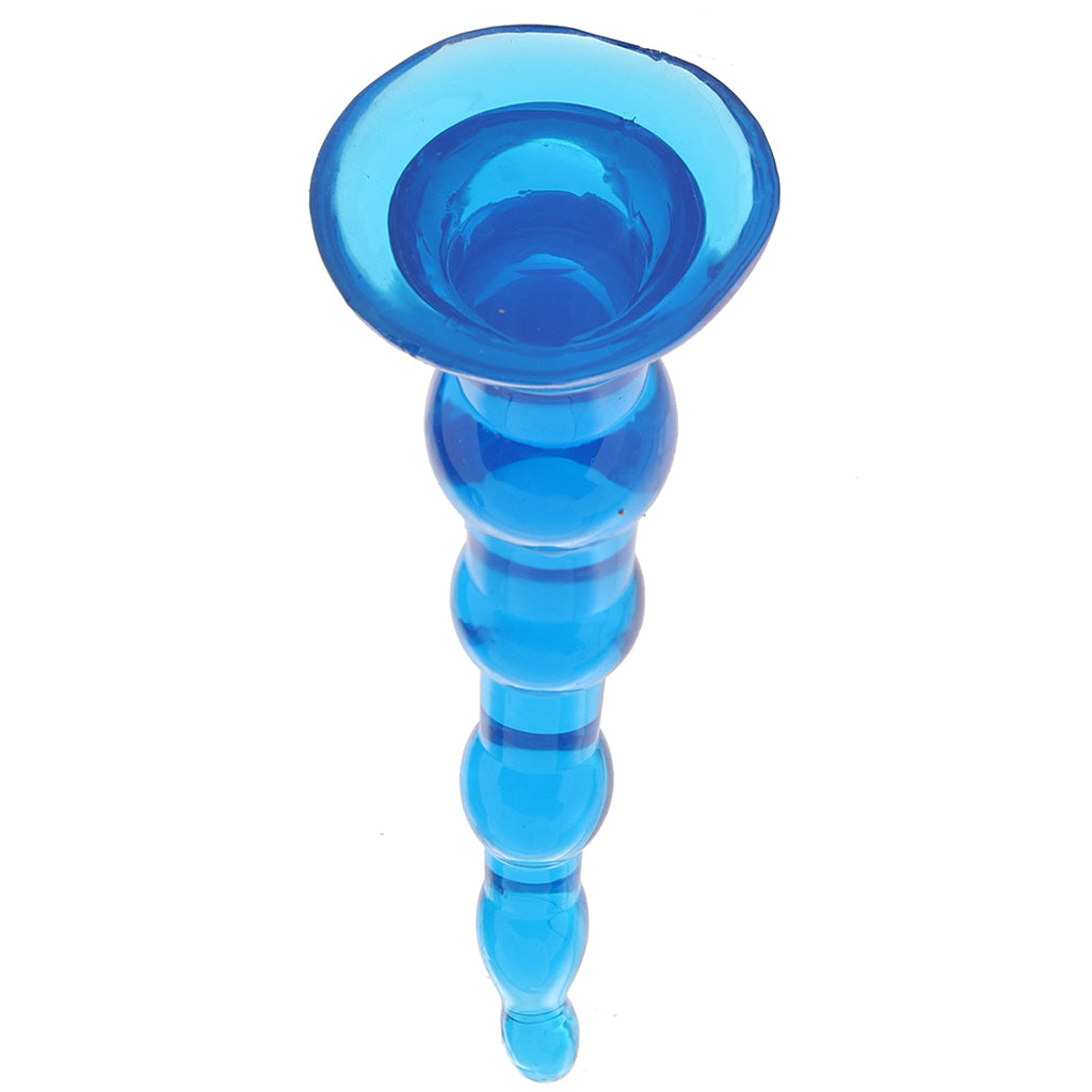 Blue Line 6.75 Inch Anal Beads With Suction Base Anal Sex Toys > Anal Beads