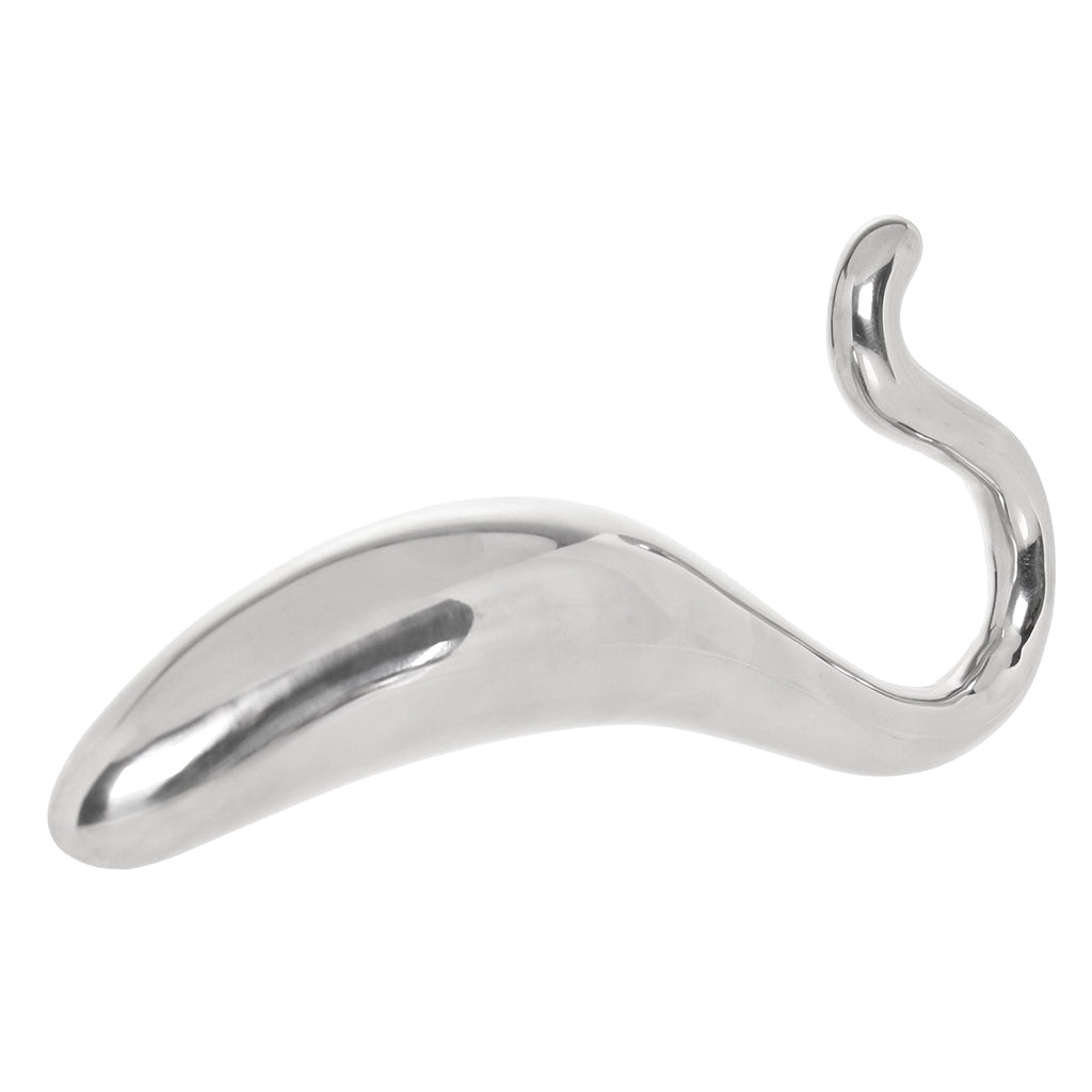 Stainless Steel Hollow Curved Wand Dildo Sex Toys > G-Spot Dildos
