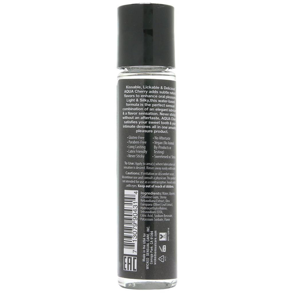 Aqua Flavored Lube 1oz/30ml in Cherry Lubes and Lotions > Flavored Sex Lubes