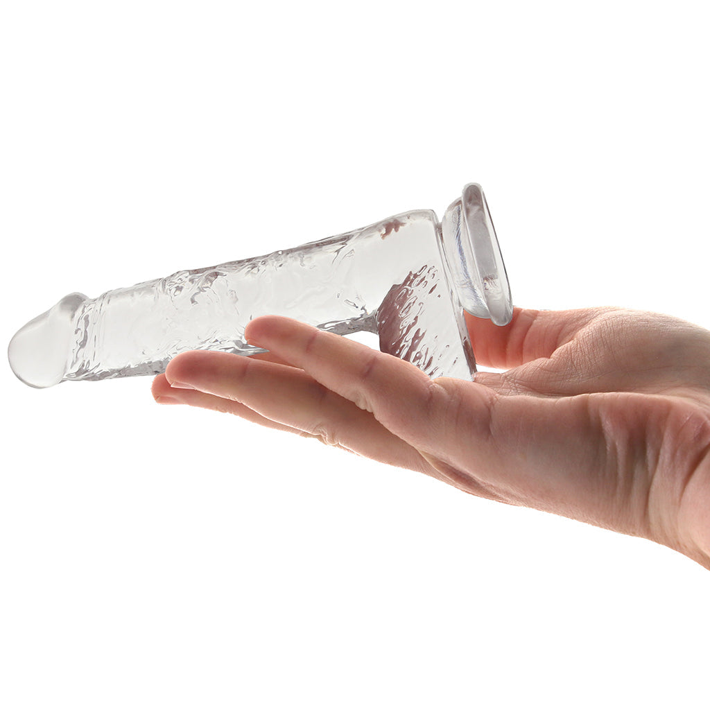 RealRock 5 Inch Realistic Ballsy Dildo in Crystal Clear Dildo Sex Toys > Realistic Dildos