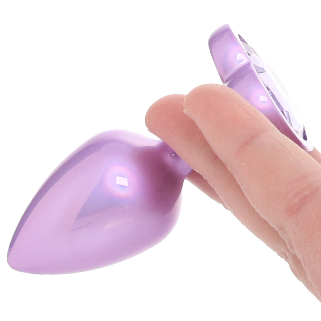 Jewel Amethyst Heart Plug in Small Anal Sex Toys > Butt Plugs