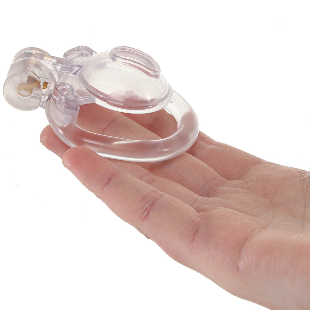 Blueline Acrylic See Thru Mini Cock Micro Chastity Cage Bondage and Fetish > Cock and Ball Devices
