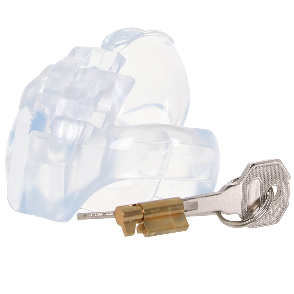 Blueline Small Dick Acrylic Mini Chastity Cage Bondage and Fetish > Cock and Ball Devices
