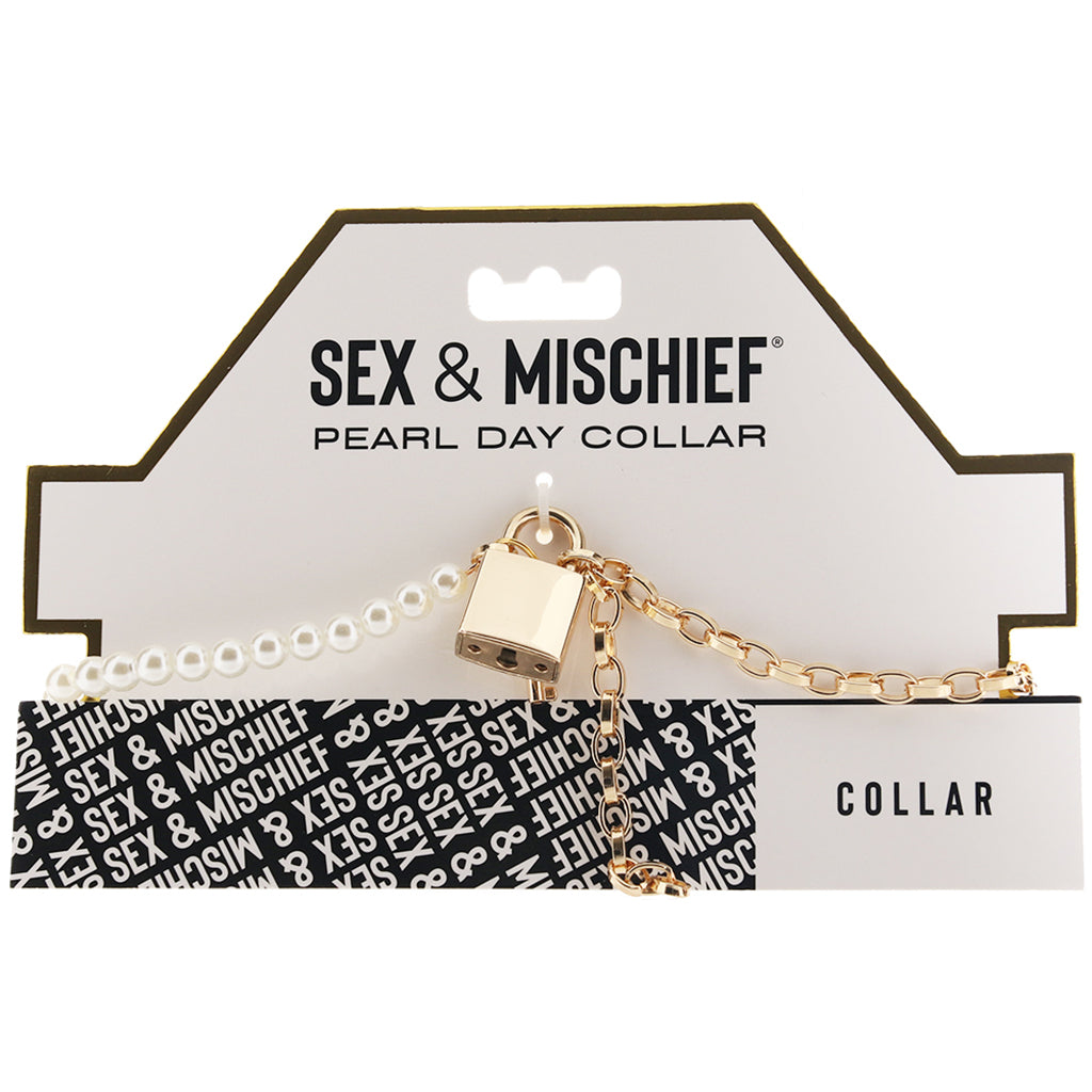 Sex & Mischief Pearl Day Collar Bondage and Fetish > Leashes and Collars