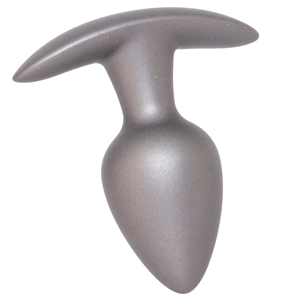 Ouch! Smooth Silicone 2.6 Inch Butt Plug in Gun Metal Anal Sex Toys > Butt Plugs