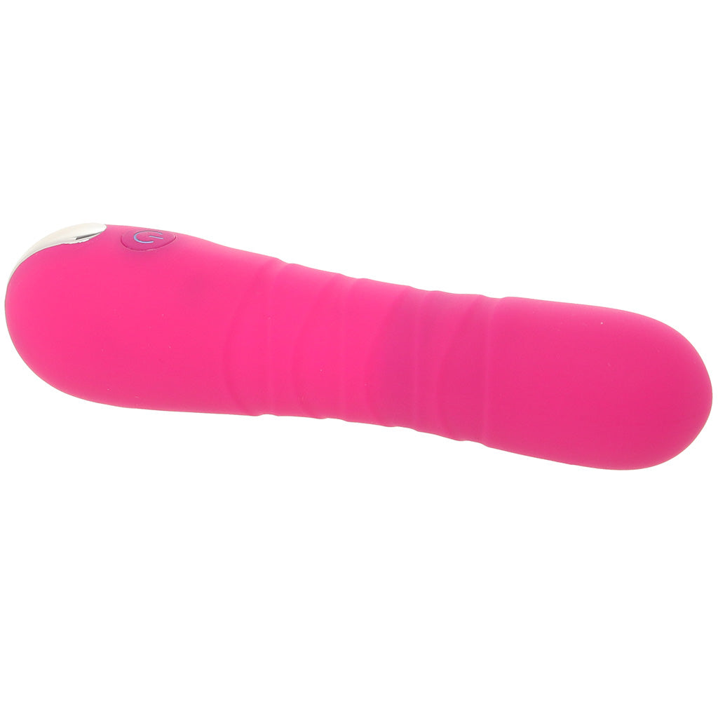 Bang! Thrusting Silicone Vibe in Pink Thrusting Dildos & Vibrators