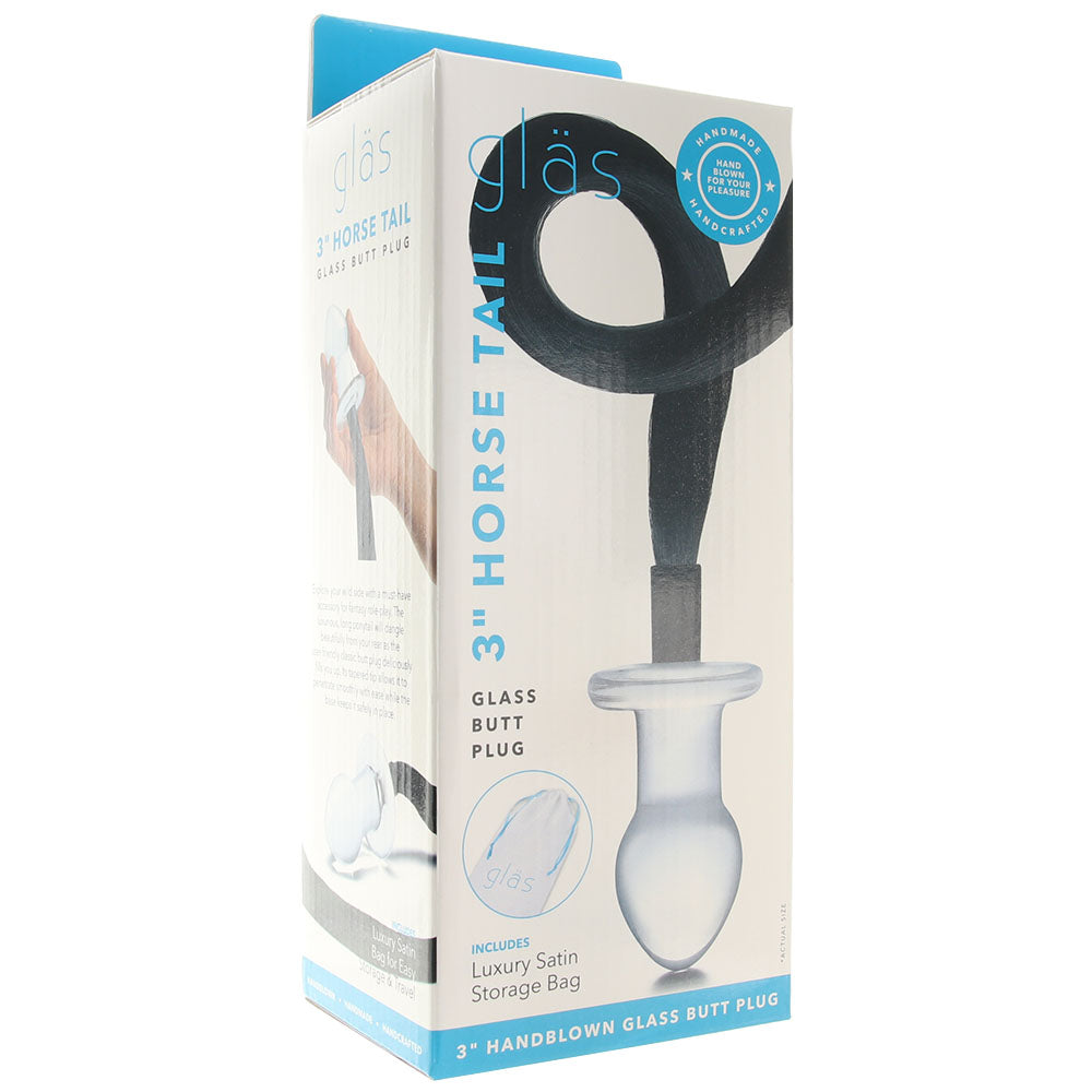 gläs Horse Tail Butt Plug Anal Sex Toys > Butt Plugs