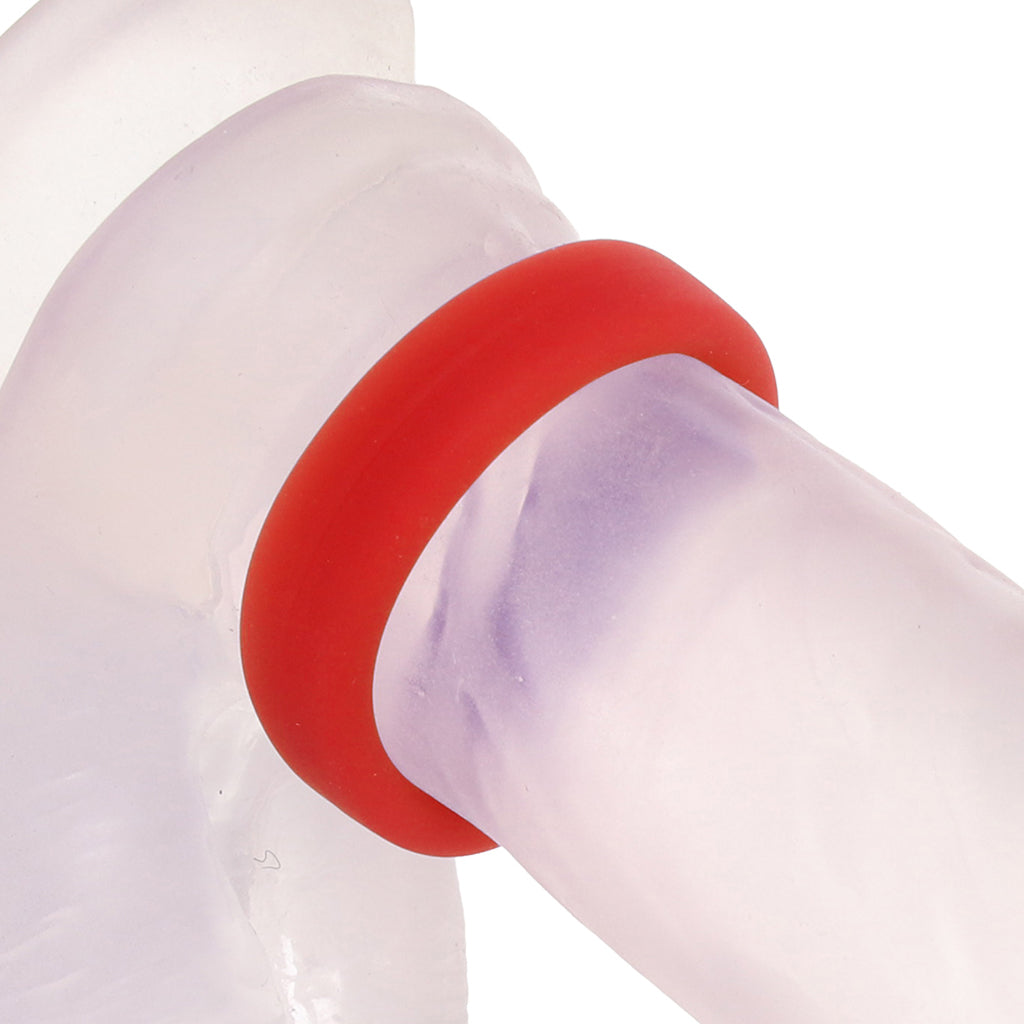 Soft Silicone C-Ring in Red Cock Rings