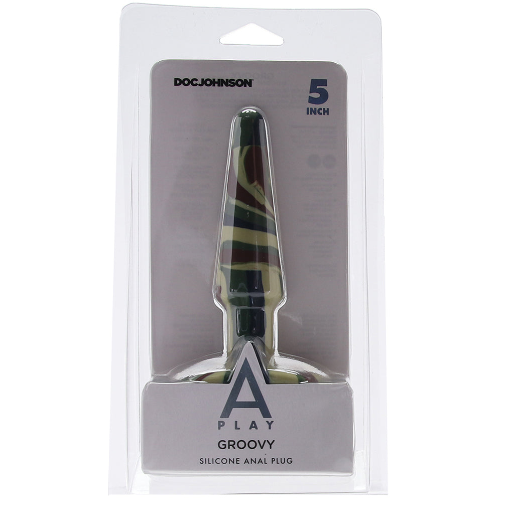 A-Play Groovy 5 Inch Anal Plug in Camo Anal Sex Toys > Butt Plugs