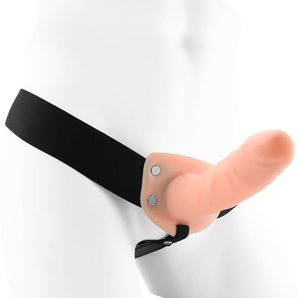 Dr. Skin 6 Inch Hollow Strap-On in Vanilla Dildo Sex Toys > Strap-On and Harnesses