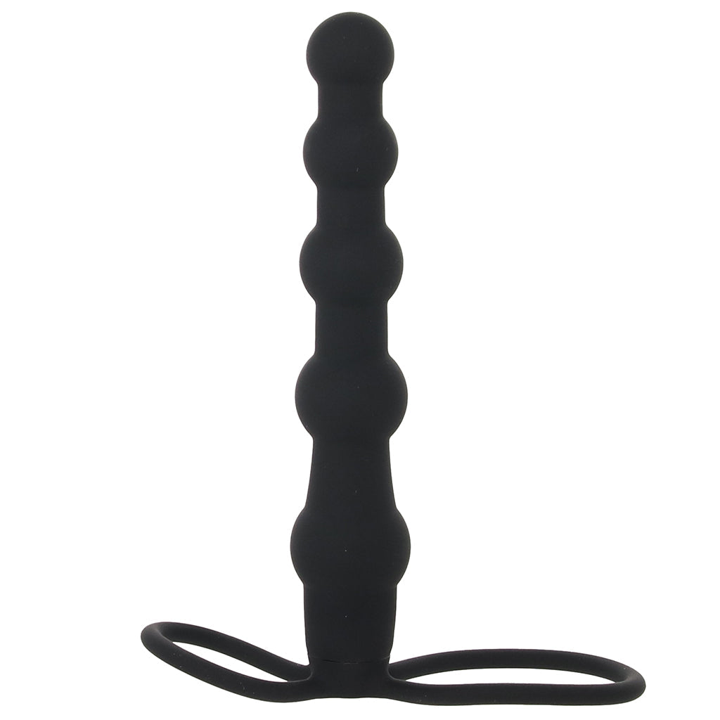 Silicone Beaded Double Rider in Black Anal Sex Toys > Anal Beads