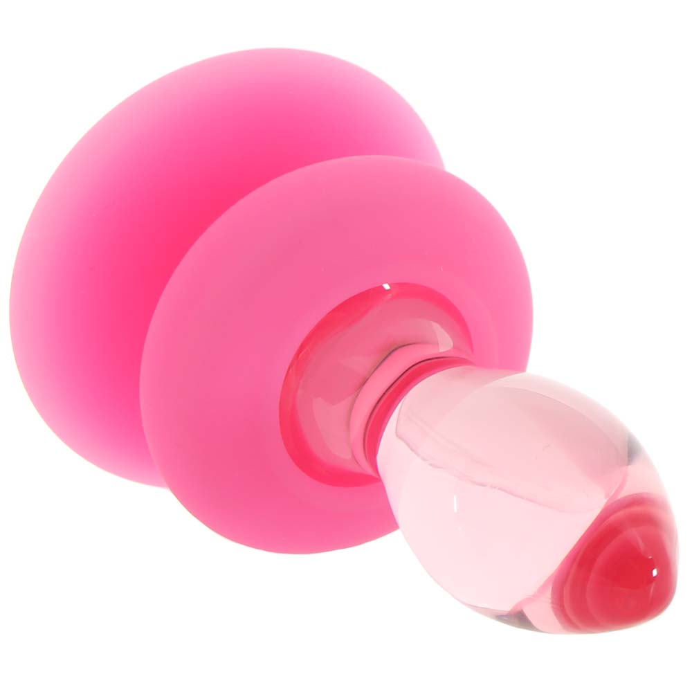 Icicles No. 90 Glass Plug in Pink Anal Sex Toys > Butt Plugs
