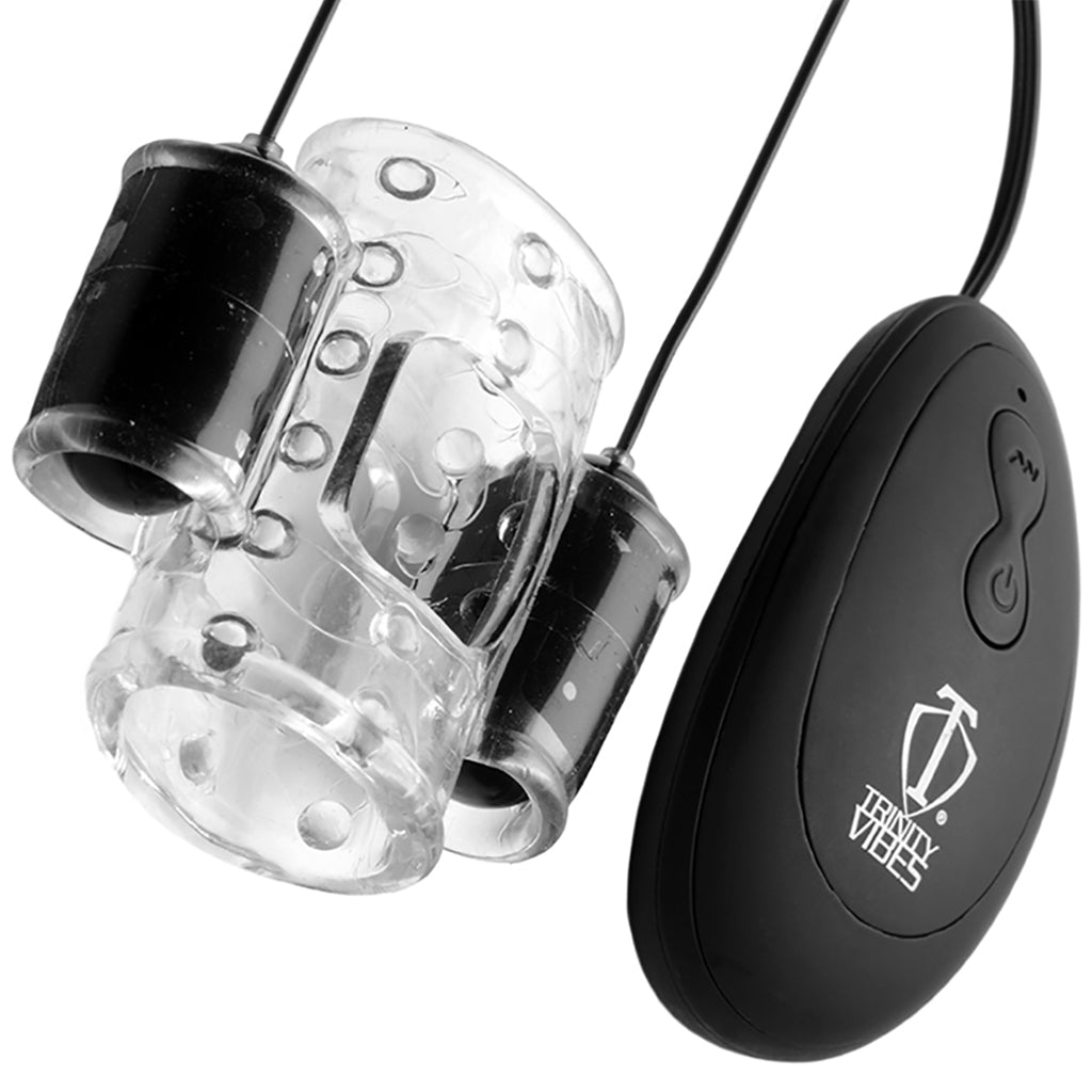 Trinity Men Dual Vibrating Cock Teaser Cock Rings