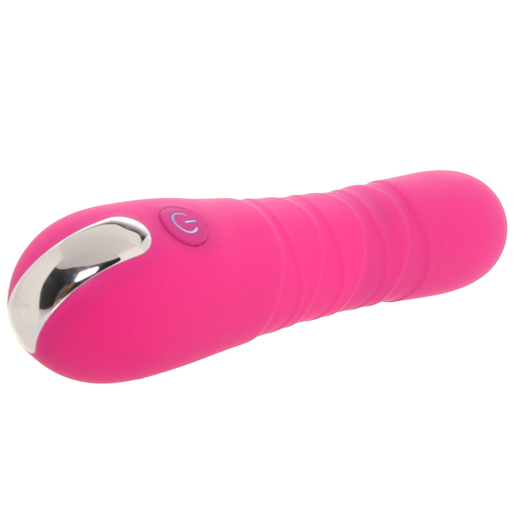 Bang! Thrusting Silicone Vibe in Pink Thrusting Dildos & Vibrators