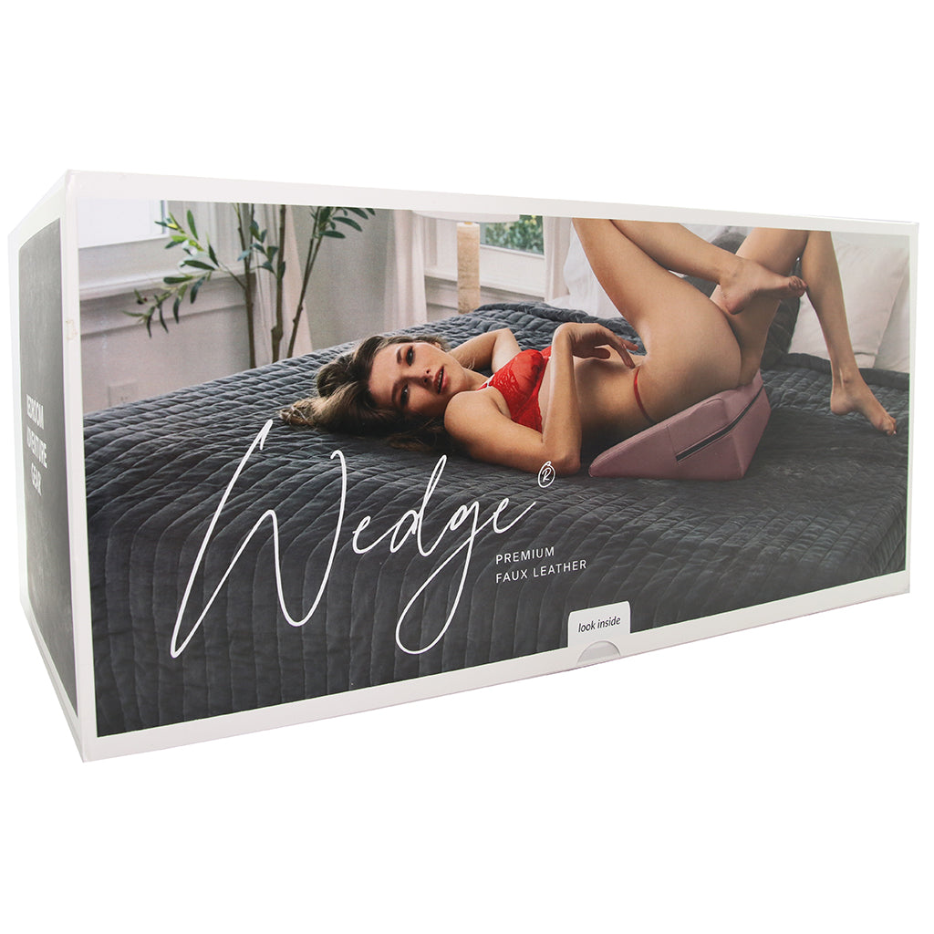 Wedge Premium Faux Leather Sex Pillow in Passion Pink Sex Furniture > Sex Machine