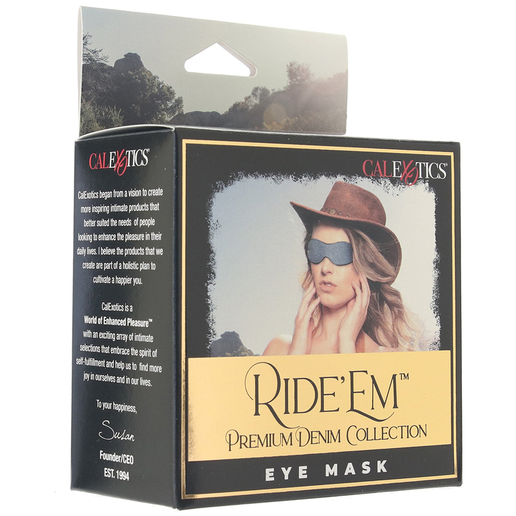 Ride 'Em Denim Eye Mask Bondage and Fetish > Pleasure Masks and Dress Up Play