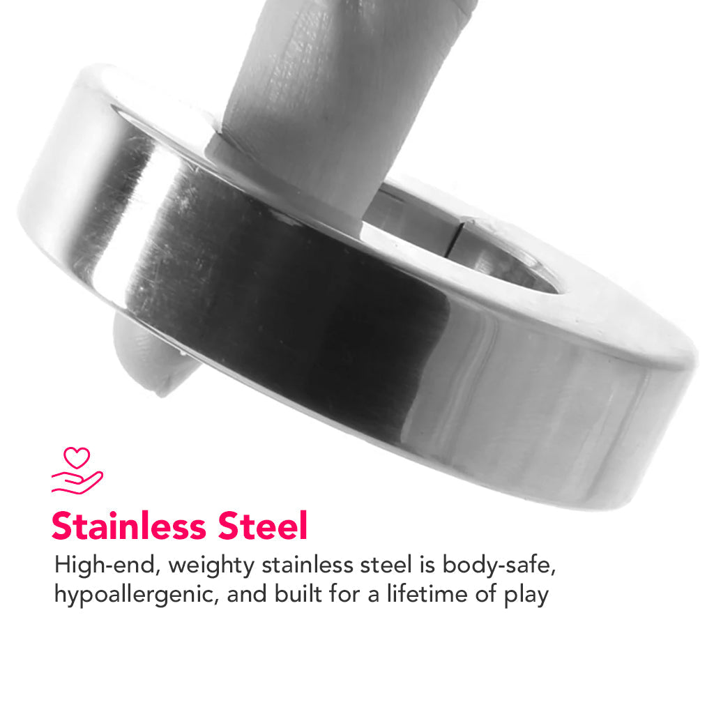 Stainless Steel Magnetic Ball Stretcher Bondage and Fetish > Cock and Ball Devices