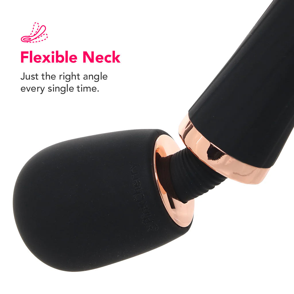PinkCherry Luxury Slim Rechargeable Wand in Black Vibrators > Wands