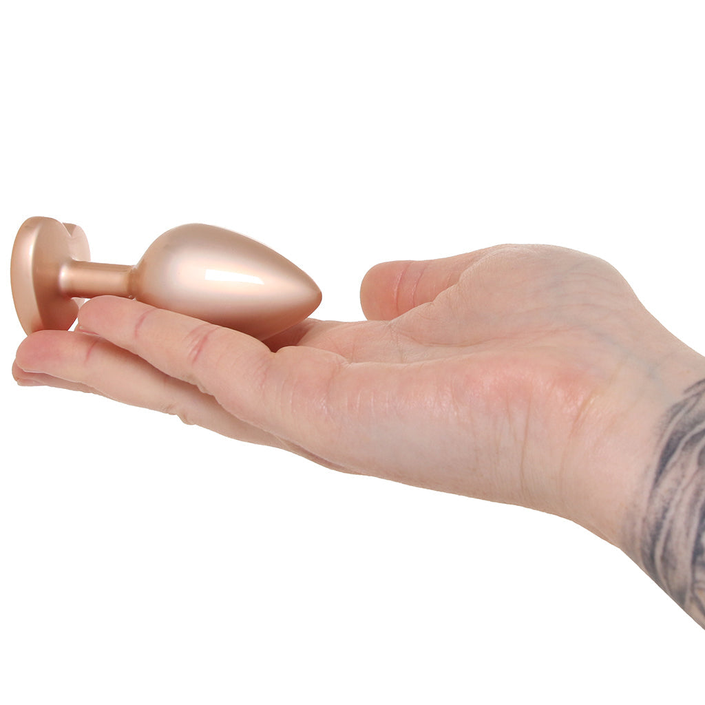 Booty Bling Gold Metal Jewelled Butt Plug in Medium Anal Sex Toys > Butt Plugs