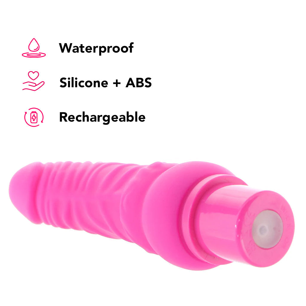 Power Stud Rechargeable Curvy Vibe in Pink Vibrators > Realistic Vibrator Dildos