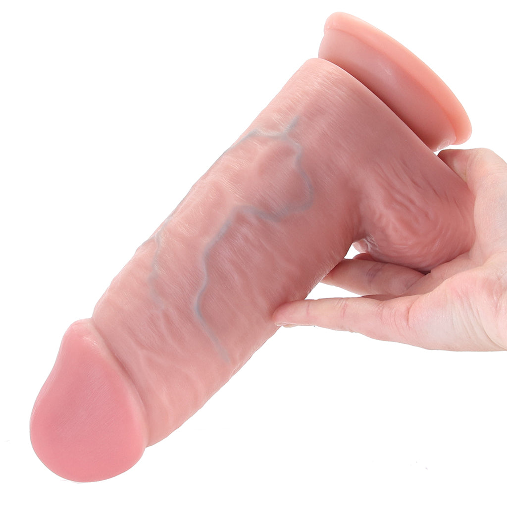 RealRock 8 Inch Extra Thick Ballsy Dildo in Light Dildo Sex Toys > Realistic Dildos